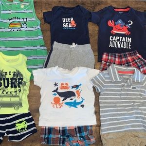 Baby boy summer clothes lot size 3M
